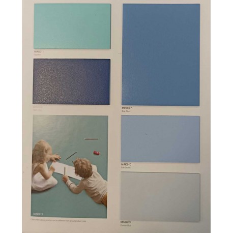 Yoğun Trafik Mavi Pvc Zemin Kaplama